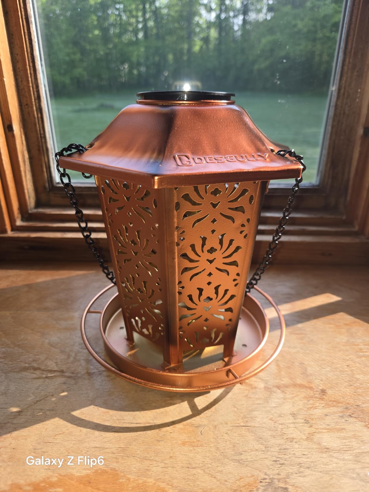 Solar Bird Feeders for Outdoors Hanging - Premium Grade Metal Bird Feeder, Chew-Proof, Weather and Water Resistant customer photo 2