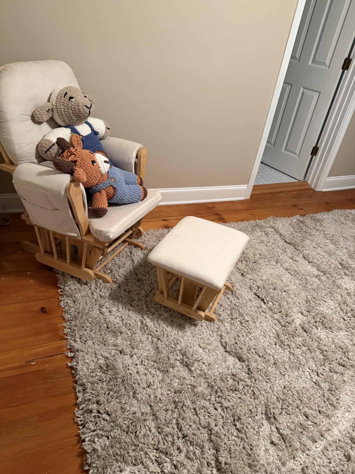 Storkcraft Premium Hoop Glider & Ottoman, Natural/Beige customer photo 1