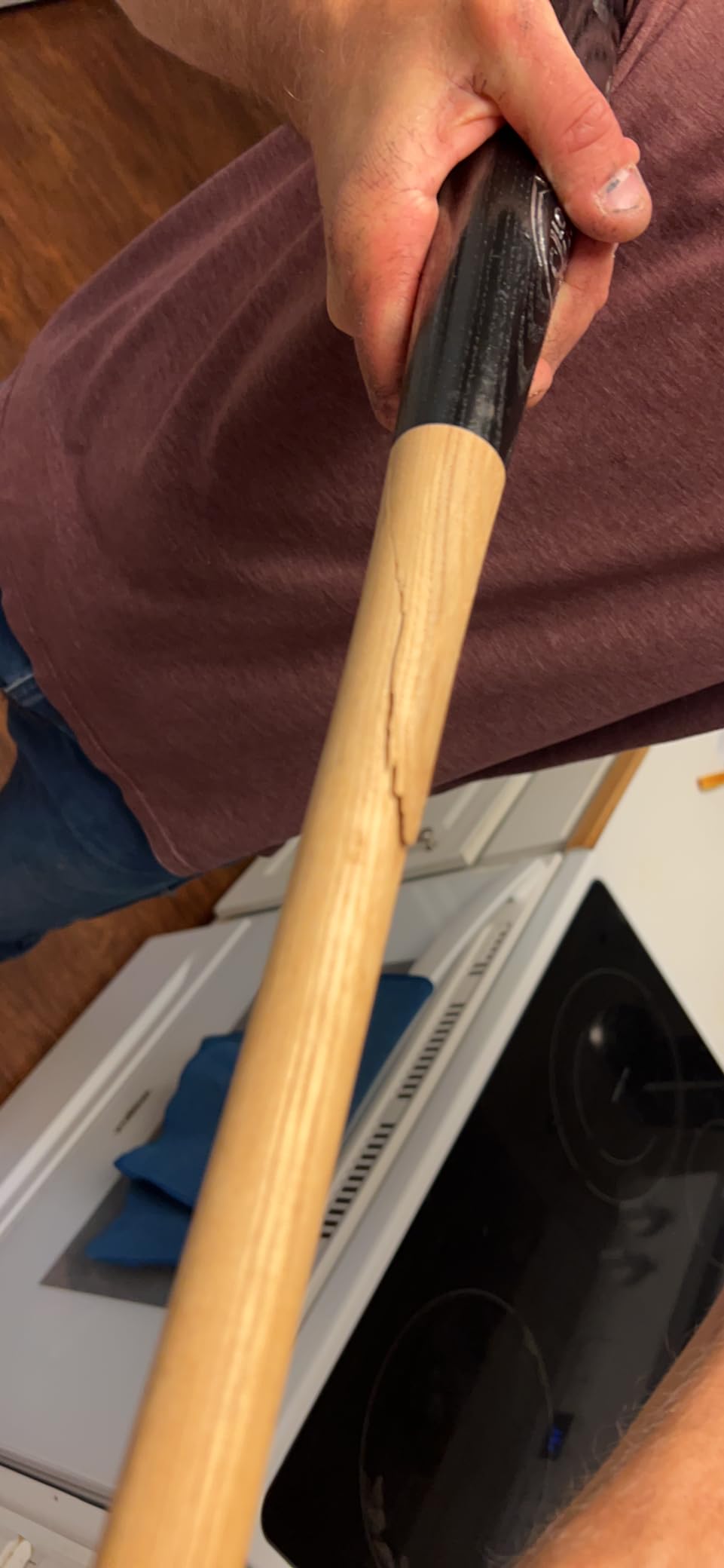 Louisville Slugger Youth Genuine Y125 Natural-Black Baseball Bat customer photo 2