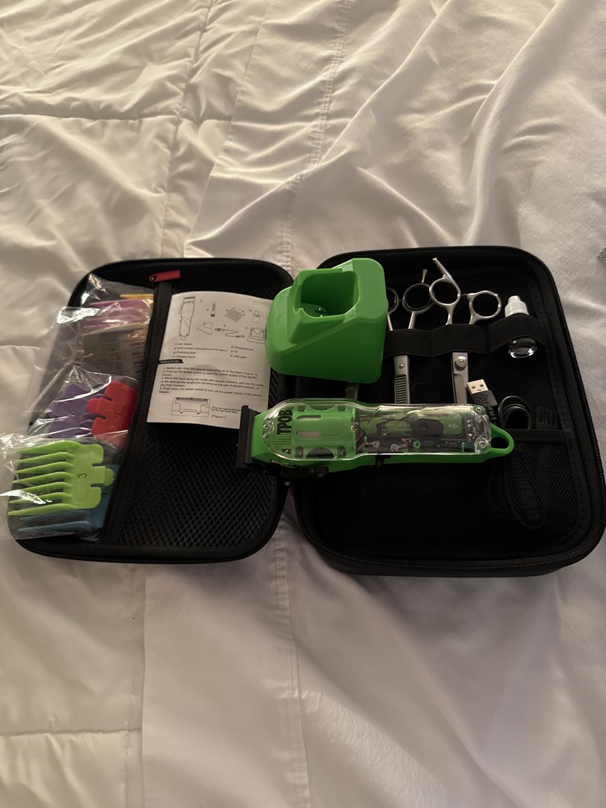 TPOB Slime 2 Barber Hair Clippers for Men 6800 RPM with Matte Green Case and X Fade Blade customer photo 2