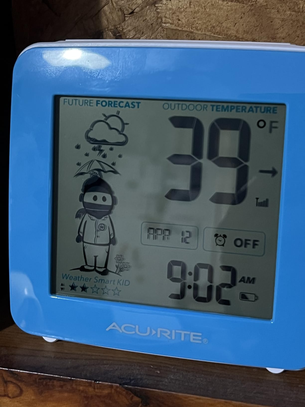 AcuRite (00777) What-to-Wear Weather Station with Alarm Clock | Named best weather station for kids, this alarm clock helps them get dressed for school with hyperlocal conditions & awards! customer photo 2