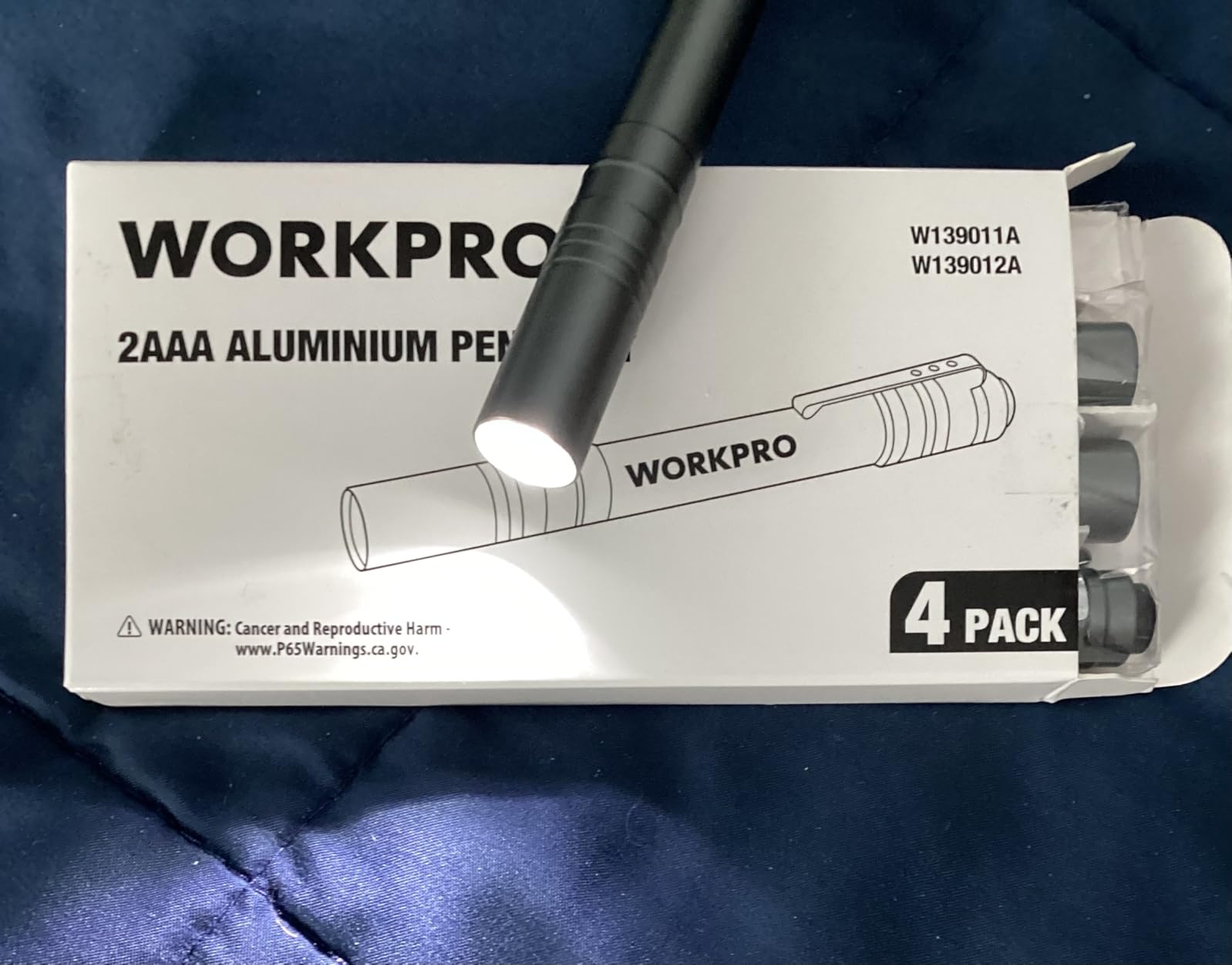 WORKPRO LED Pen Light, Aluminum Pen Flashlight, Pocket Flashlight with Clip customer photo 1
