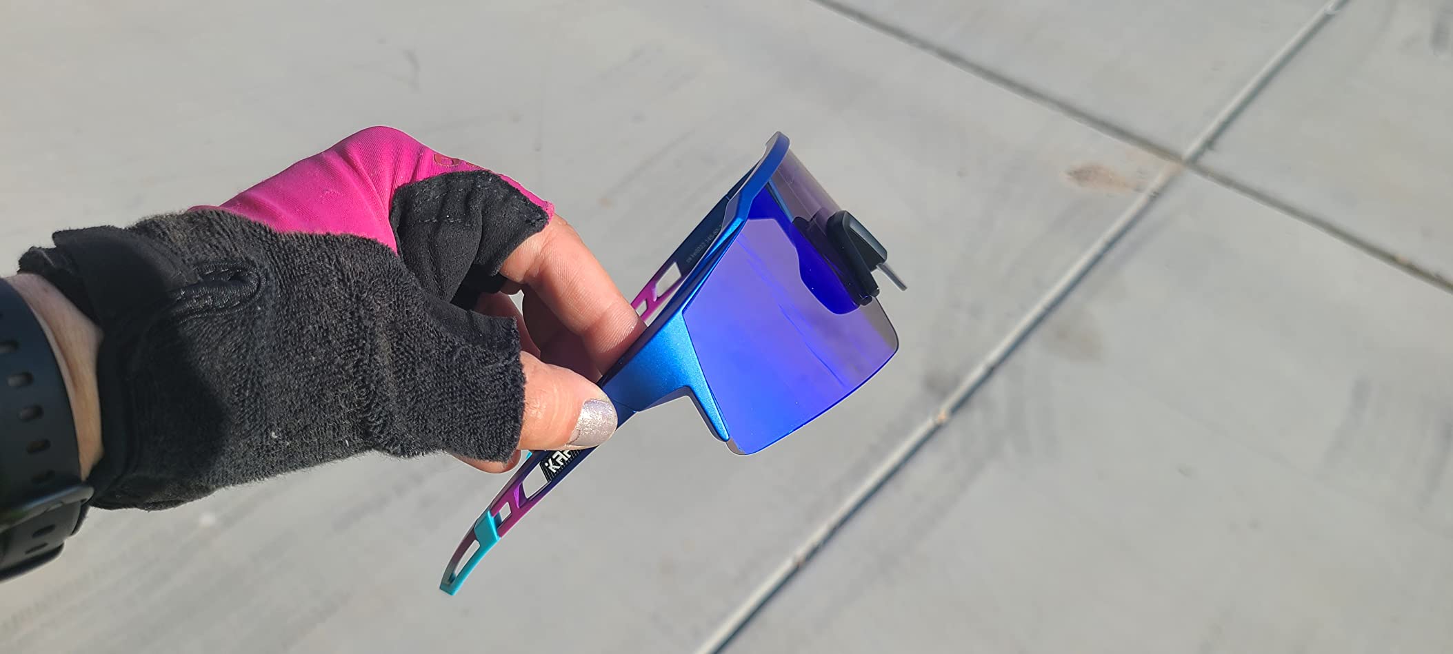 KAPVOE Photochromic Cycling Glasses Clear Mountain Bike Glasses K9023 customer photo 2