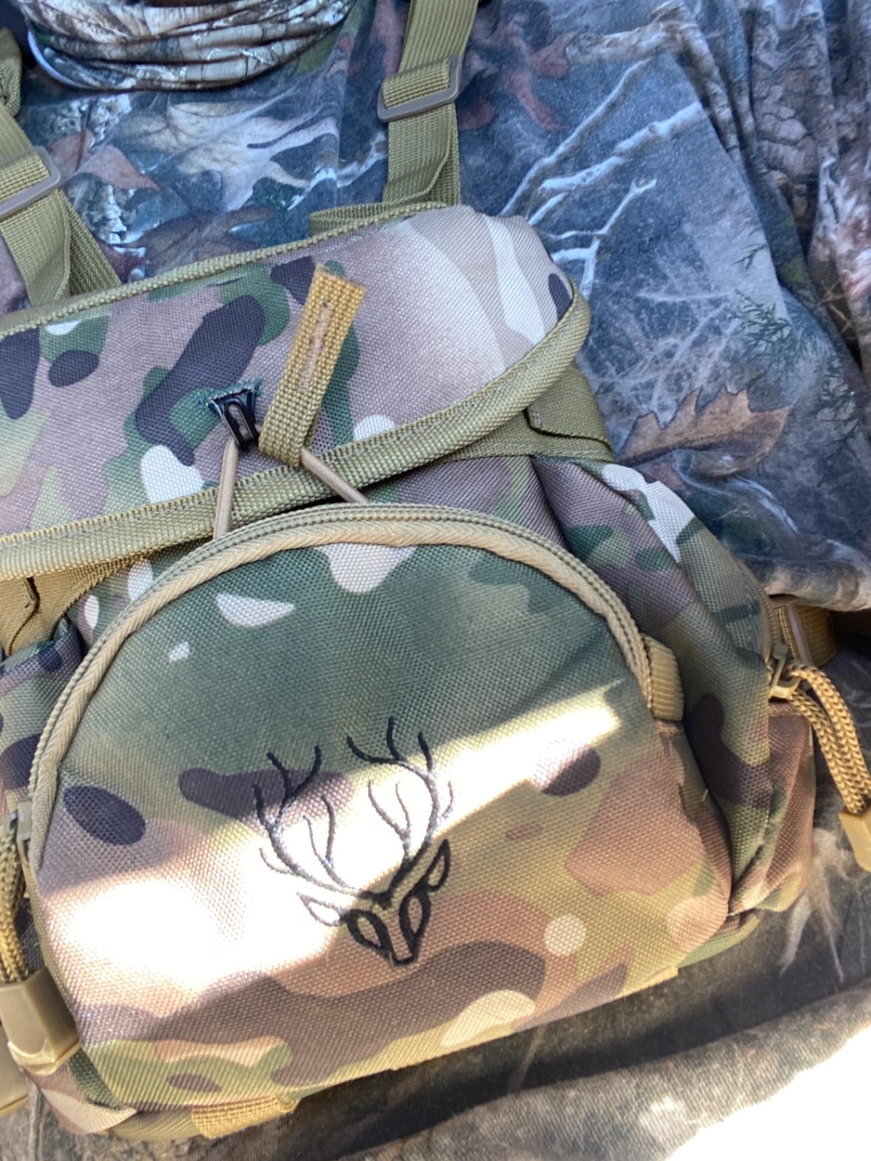Binocular Harness Chest Pack - Lightweight Hunting Chest Rig with Rangefinder Pouch, MOLLE System Bino Harness for Bow Hunting, Tactical Chest Pack for Men, Veteran Owned Gear, Orange customer photo 1