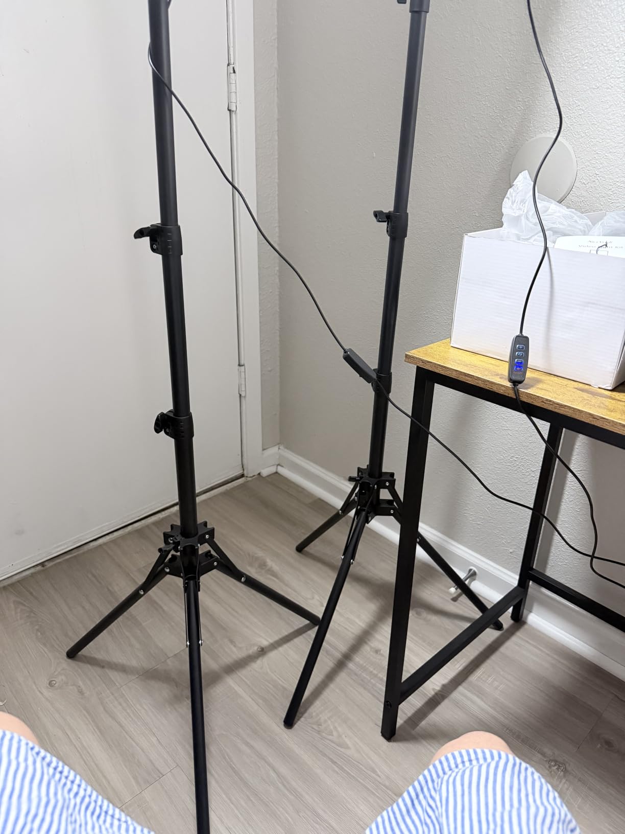 2-Pack LED Video Light Kit, NiceVeedi Studio Light, 2800-6500K Dimmable Photography Lighting Kit with Tripod Stand & Phone Holder, 73