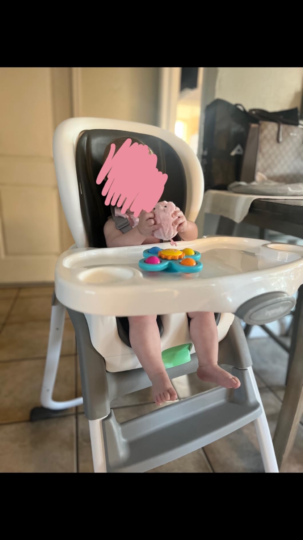 Ingenuity Full Course 6-in-1 High Chair - Baby to 5 Years Old, 6 Convertible Modes, 2 Dishwasher Safe Trays - Astro customer photo 2