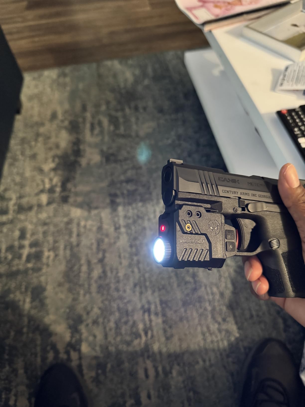 Solofish 800 Lumens Pistol Light Laser Combo | Strobe Function for Green Laser and Tactical Light with Adjustable Rail Fits Guns w/ Rail customer photo 1