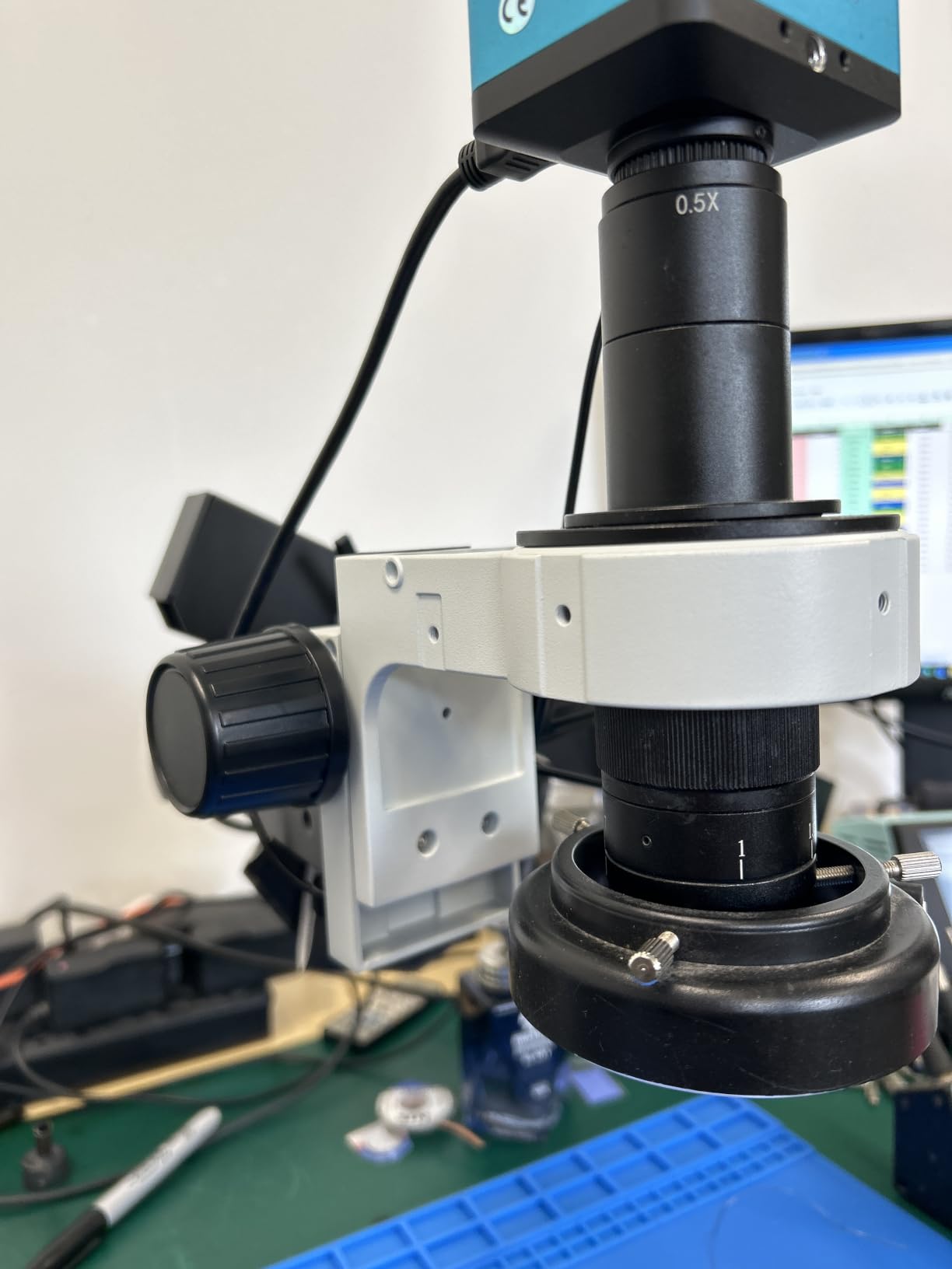 Parco Scientific PA-7 Articulating Arm Clamp Stand for Stereo Microscopes, 76mm Diameter Focusing Rack with Pin-Tail customer photo 1