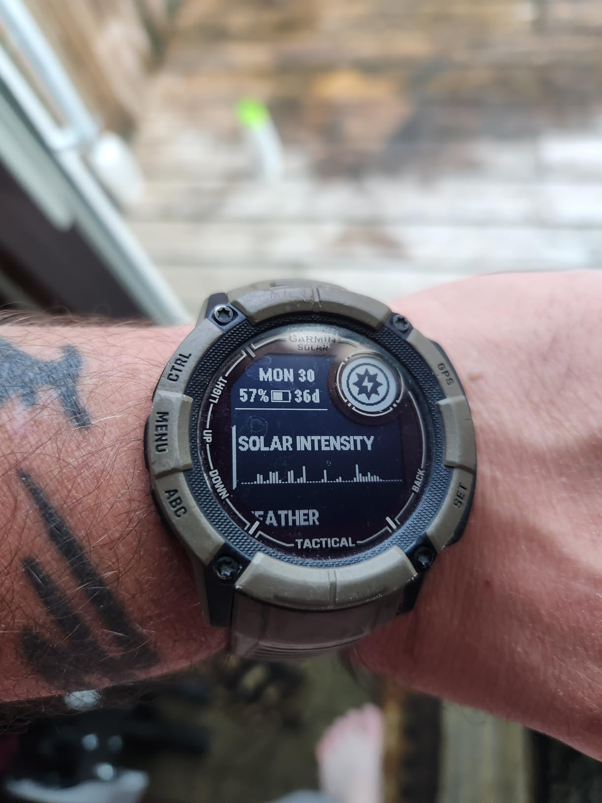 Garmin Instinct 2X Solar - Tactical Edition, Rugged GPS Smartwatch, Built-in Flashlight, Ballistics Calculator, Solar Charging Capability, Coyote Tan customer photo 2