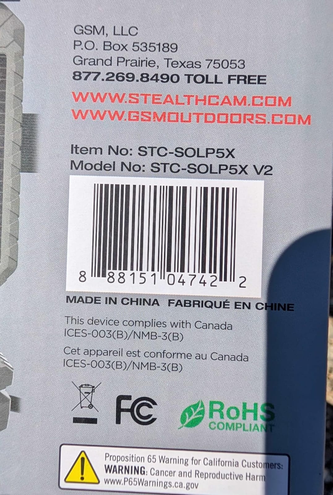 Stealth Cam Sol-Pak 5000mAh Lithium-Ion Solar Battery for 12V DC Jack with LED-Indicator, Adjustable T–Swivel Brackets, and USB-Charging Port customer photo 2