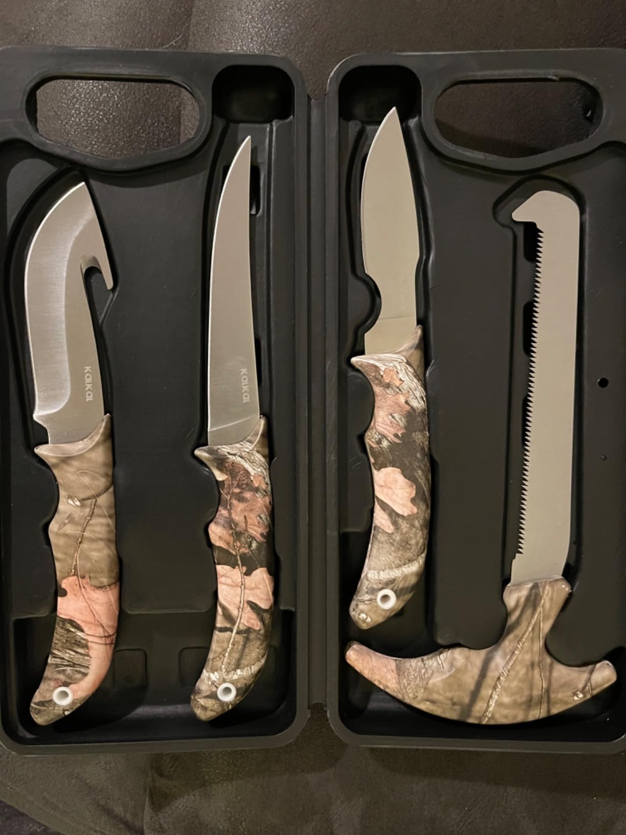 Kalkal Field Dressing Kit Hunting Knife Set, Portable Butcher Game Processing Set with Gut-Hook Skinning Knife, Caping & Boning Knives, for Hunting, Survival, Fishing, Camping, Hunting Gifts for Men customer photo 1
