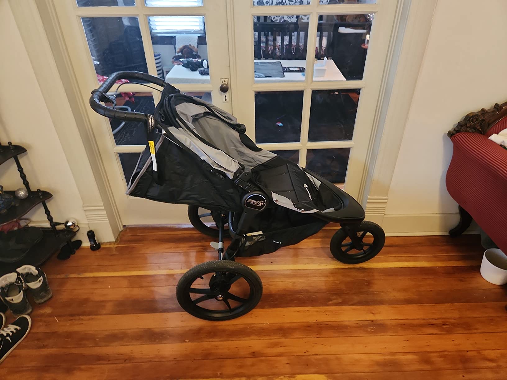 Baby Jogger® Summit X3 Double Jogging Stroller, Side by Side Double Stroller with Smooth Ride for Walking/Jogging, Compact Fold, All-Terrain Air Filled Tires, and All-Wheel Suspension, Midnight Black customer photo 2