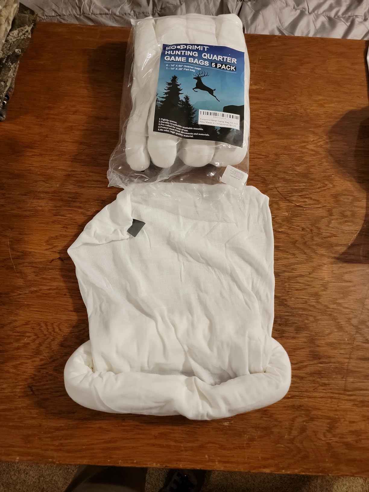 Game Bags Elk, 5-Packs Rolled Game Bags Deer, Reusable & Breathable Big Hunting Meat Bag with Reflective Tags for Elk, Caribou, Deer and Moose, Essential Hunting Accessories customer photo 1