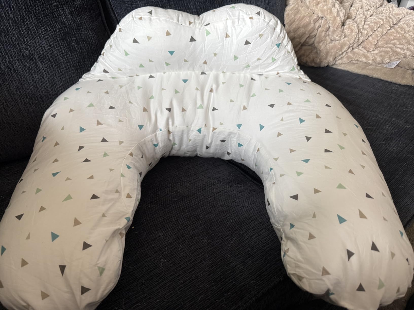 BATTOP Nursing Pillow for Breastfeeding,Bottle Feeding, Plus Size Breastfeeding Pillows with Adjustable Waist Strap Removable Cover, Extra Pillow on Top for More Support for Mom customer photo 1