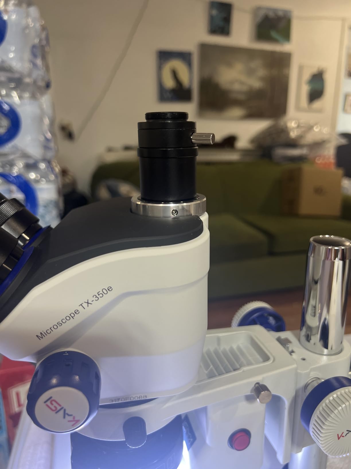Kaisi TX350E Professional Soldering Microscope, Trinocular Stereo Microscope | 7X-50X Magnification and WF10x23 Wide Field Eyepieces, Lab Stereo Zoom Microscopes for Electronics Repair customer photo 1