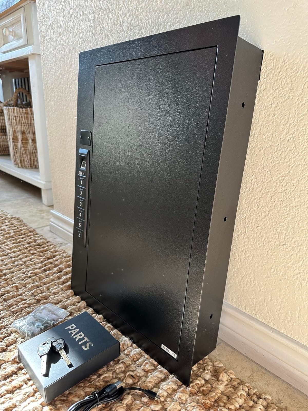 Wall Safe, Hidden Fingerprint Security Wall Safe, In Wall Safe Between Studs, Upgraded Biometric/Keypad/Key Access, Secure Handgun, Documents, Jewelry, Valuables (Biometric Fingerprint) customer photo 1