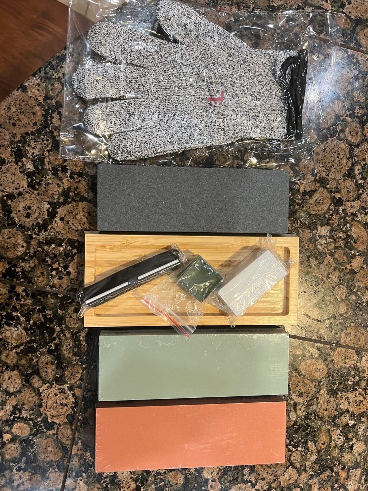 Knife Sharpening Stone - Dual Grit Whetstone 400/1000 3000/8000, Knife Sharpening Stone Set, Tpstone Knife Sharpener Tool,Easy to Use customer photo 2