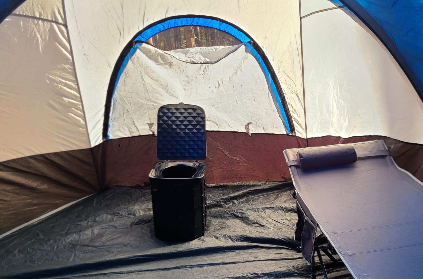 Hapoon XL Portable Folding Camping Toilet For Adults & Kids, Lightweight customer photo 1