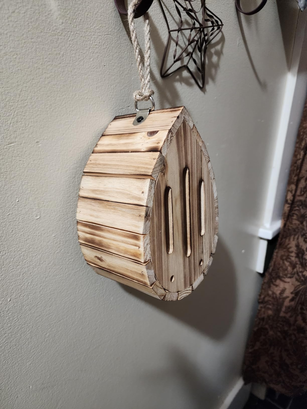 Butterfly House Butterfly Habitat Garden - Wooden Butterflies Houses with Feeder Hanging Garden Decoration Natural Nesting Box for Butterflies Bugs Moths & Lacewings customer photo 1