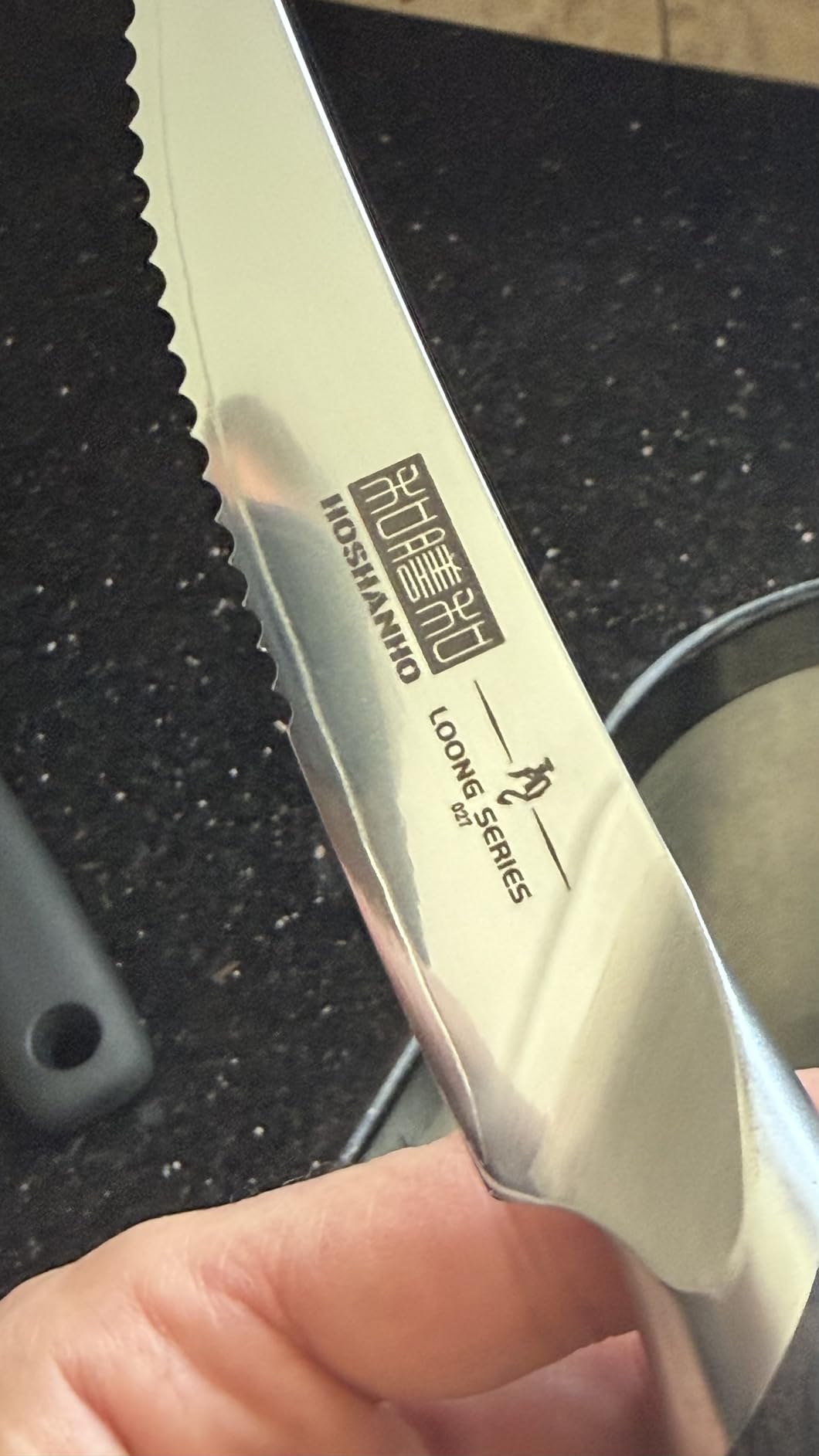 HOSHANHO Steak Knives Set of 6, Ultra Sharp 4.5 In Serrated Steak Knife Set customer photo 1