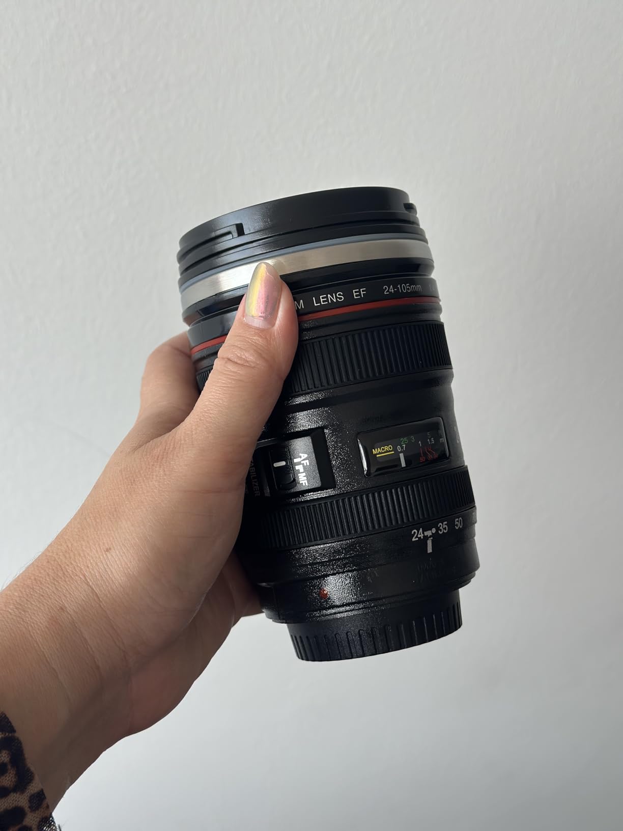 Camera Lens Coffee Mug with Clear Lid and Spoon - Lightweight Lens Cup Replica, Gift for Photographers customer photo 1