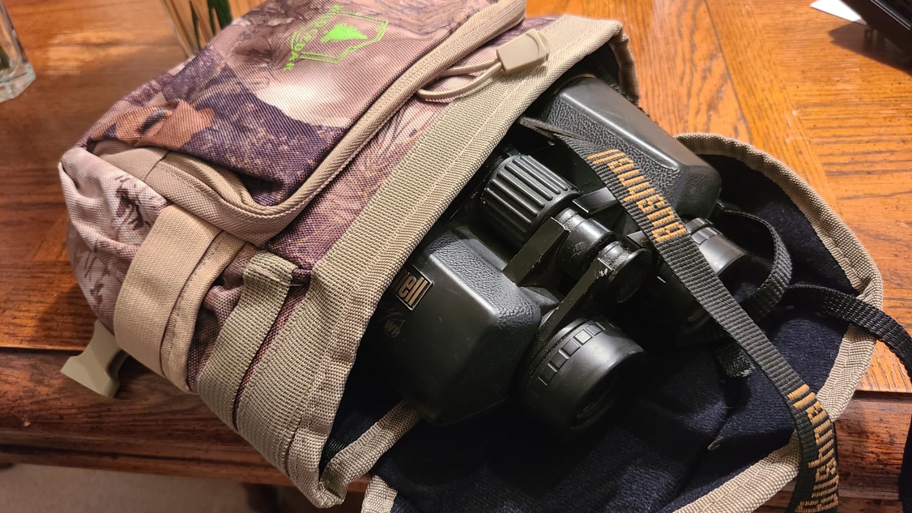 Binocular Harness Chest Pack with Rangefinder Pouch, Bino Harness with Rain Cover for Hunting customer photo 2