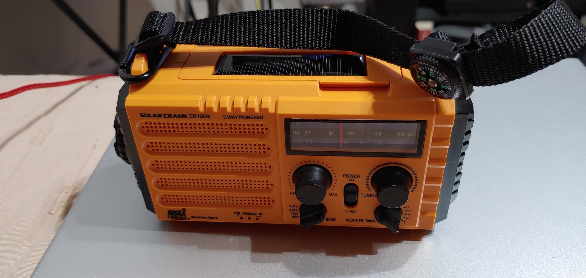 NOAA Emergency Weather Radio with Auto Alert, Solar Hand Crank, 12000mAh | AM/FM/SW Rechargeable Radio with 6 Power Sources, LCD Digital Tuning, USB Phone Charging, SOS Alarm, Reading Lamp, Flashlight customer photo 2