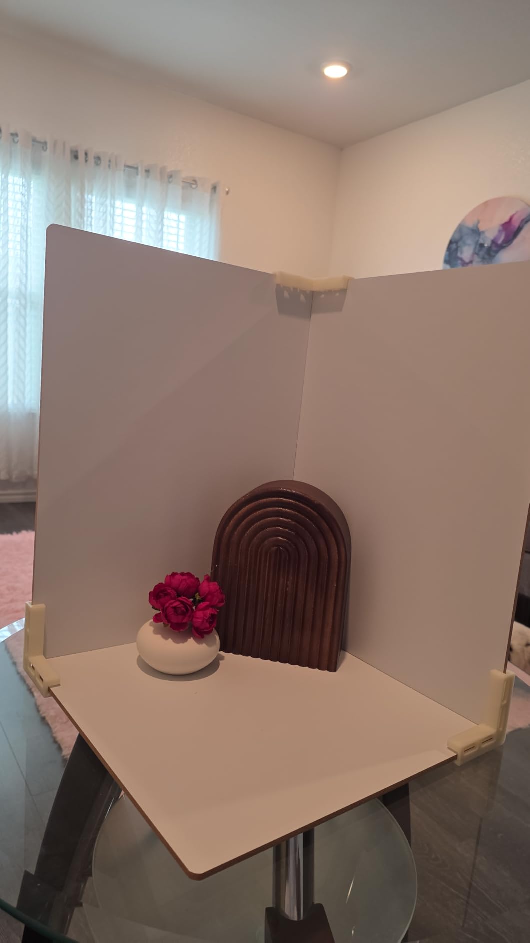 3 PCS Board Photo Backdrop, 15.8x11.8 Inch Waterproof Photography Backdrop Boards with 3 PCS Bracket for Flat Lay, Product Photography Background (White 3) customer photo 1