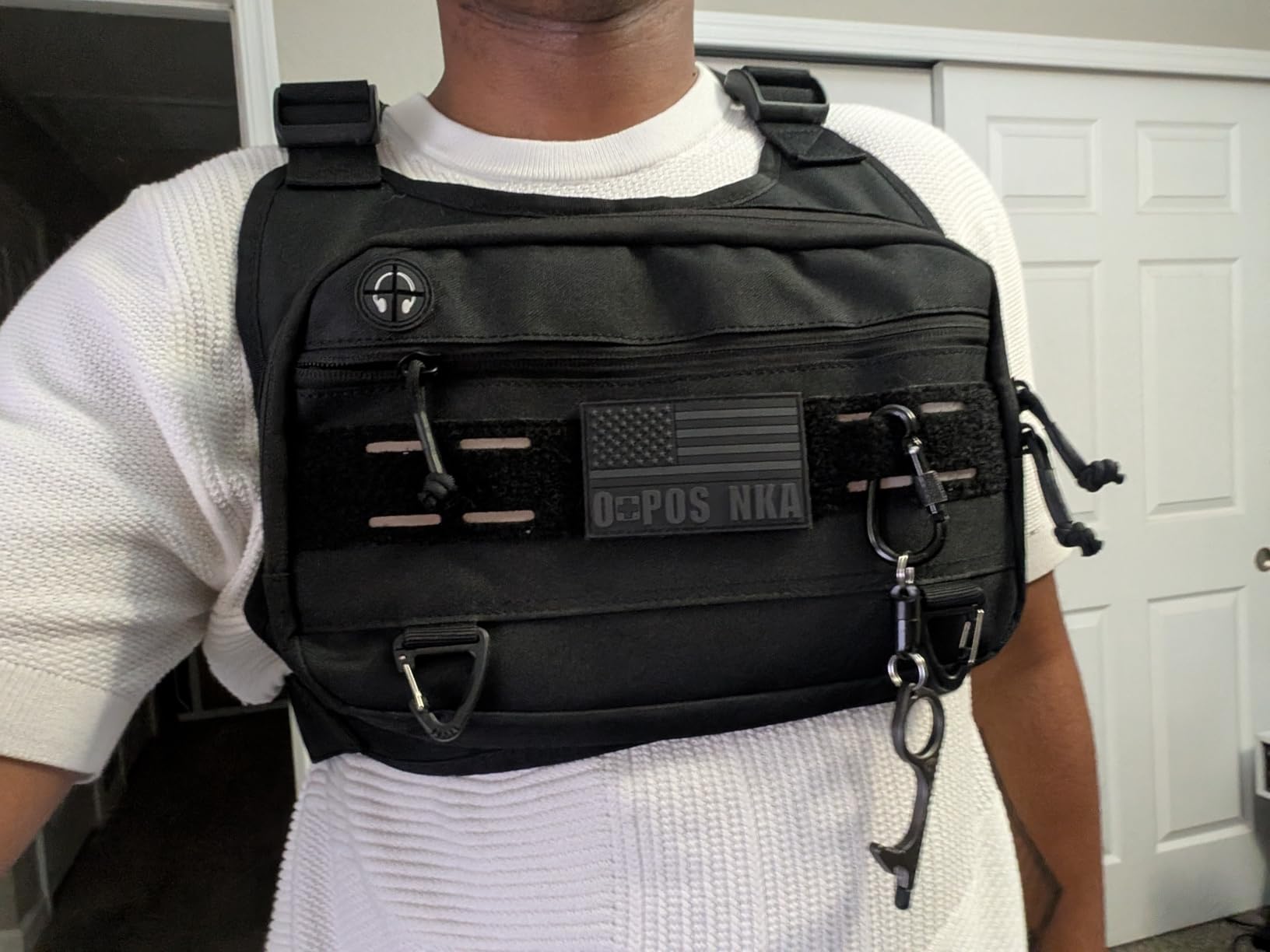 Sports Chest Pack for Men Front Chest Bag Fits Most Pistols, Chest Pouch Harness for Running, Hiking, Workouts customer photo 2