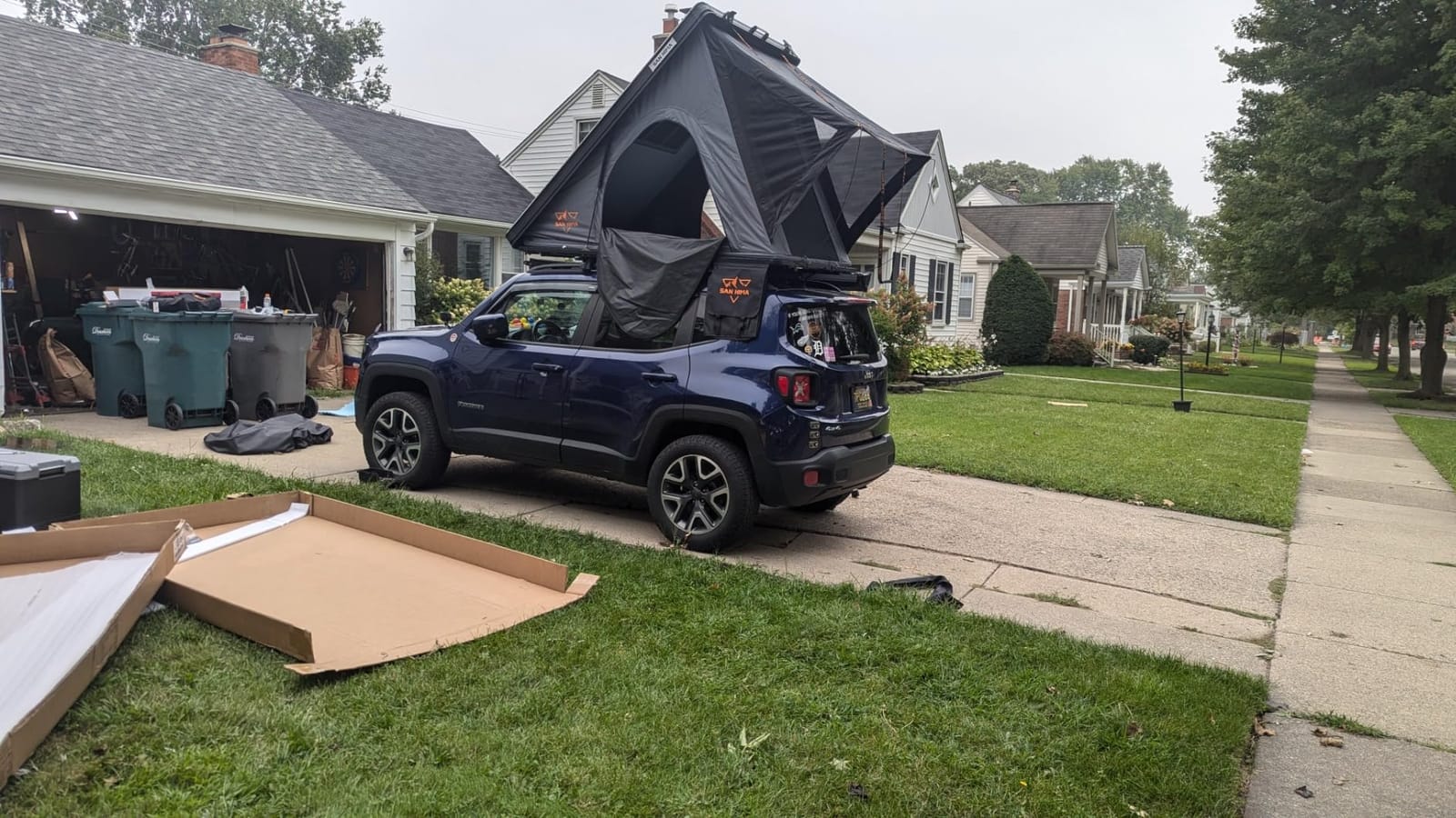 SanHima Hotham Rooftop Tent Hard Shell, Aluminium Roof Top Tent for Car SUV Truck customer photo 1