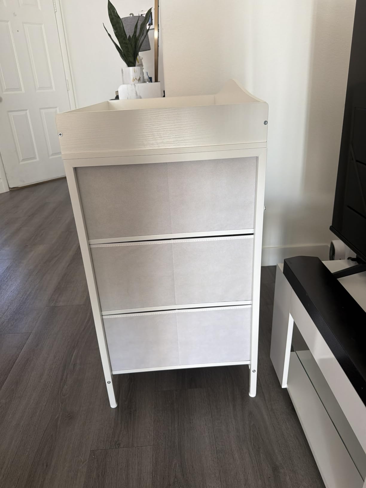 BOLUO White Changing Table Dresser with 6 Drawers Baby Dresser with Changing Table Top Diaper Changing Station with Storage for Nursery Modern customer photo 2