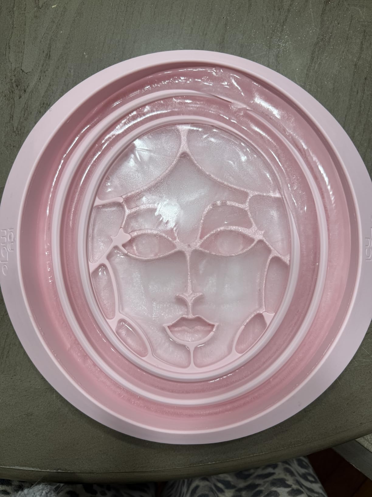 Facial Cold Plunge™ | Collapsible Silicone Ice Facial Bowl with Built-In Ice Tray | Portable Face Ice Bath for Skin Tightening, Puffiness, Acne Relief & Glow (Soft Pink) (Dark Blue) customer photo 1