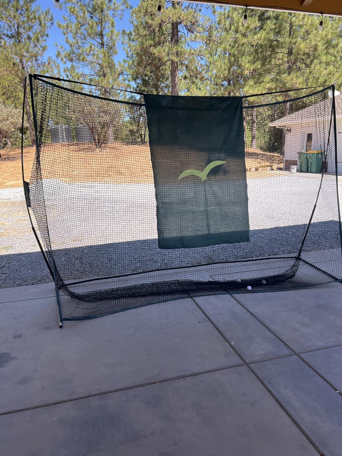 BirdiePro® - American Pro Golf Practice Net, 10x7ft Heavy Duty Golf Hitting Net with EchoShield™ Target & FlexWeave™ Net, Indoor Outdoor Training Backyard, Full Set with Mat, Balls & Cap customer photo 1