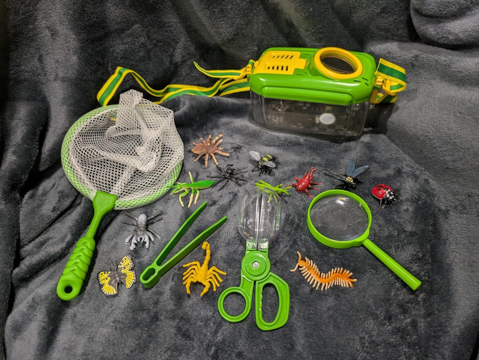 Bug Catcher for Kids, 17 PCS Bug Catching Kit with Bug Collector Toy Bugs | Butterfly Net Magnifying Glass Insect Catcher Tweezers, Outdoor Explorer Kit for Kids Age 3 4 5 6 7 8 customer photo 2