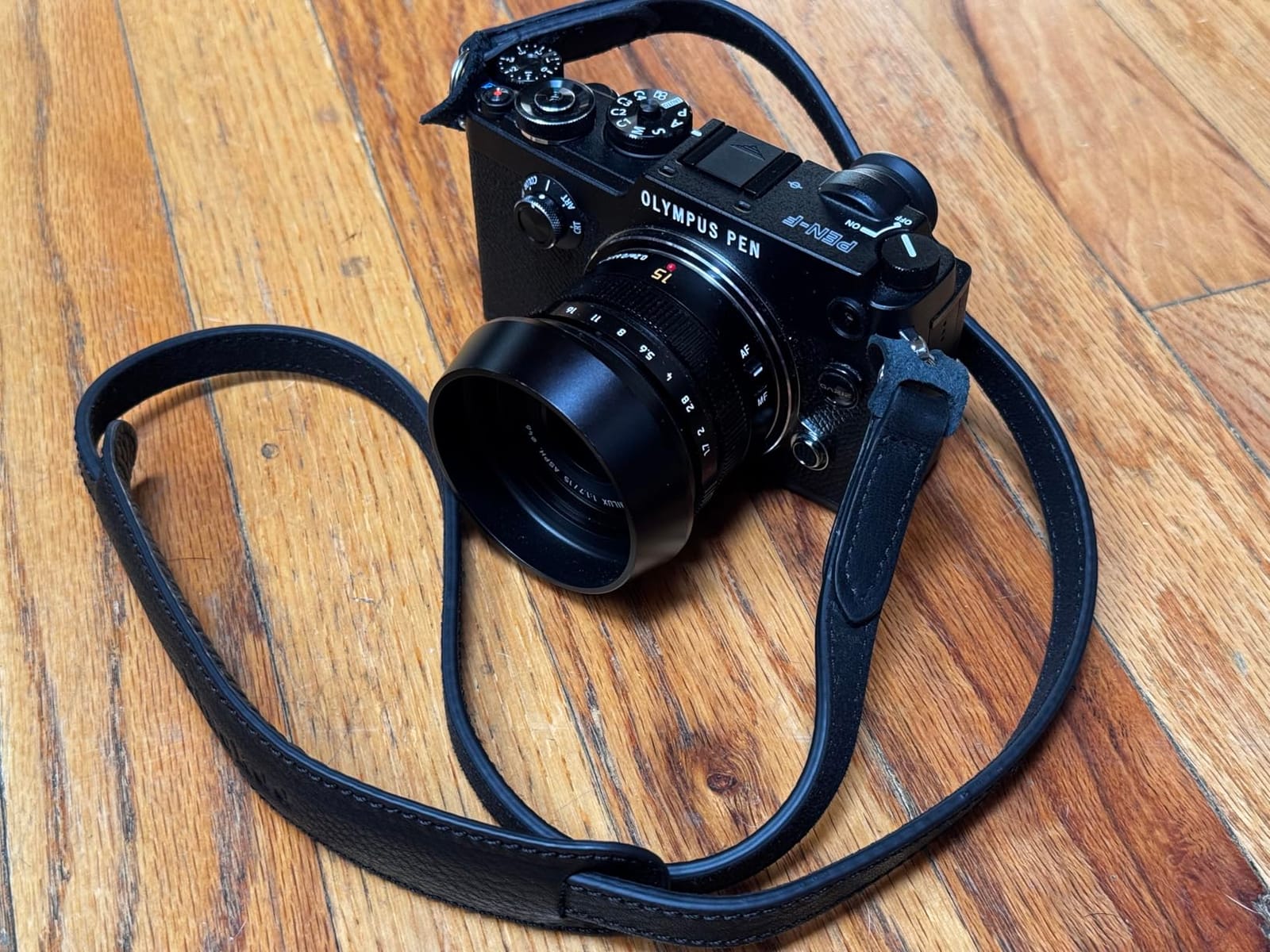 MUZIRI KIINOKOO Genuine Leather Camera Neck Shoulder Strap - Vintage Leather Shoulder Strap for Most of Digital Cameras - Retro Brown customer photo 1