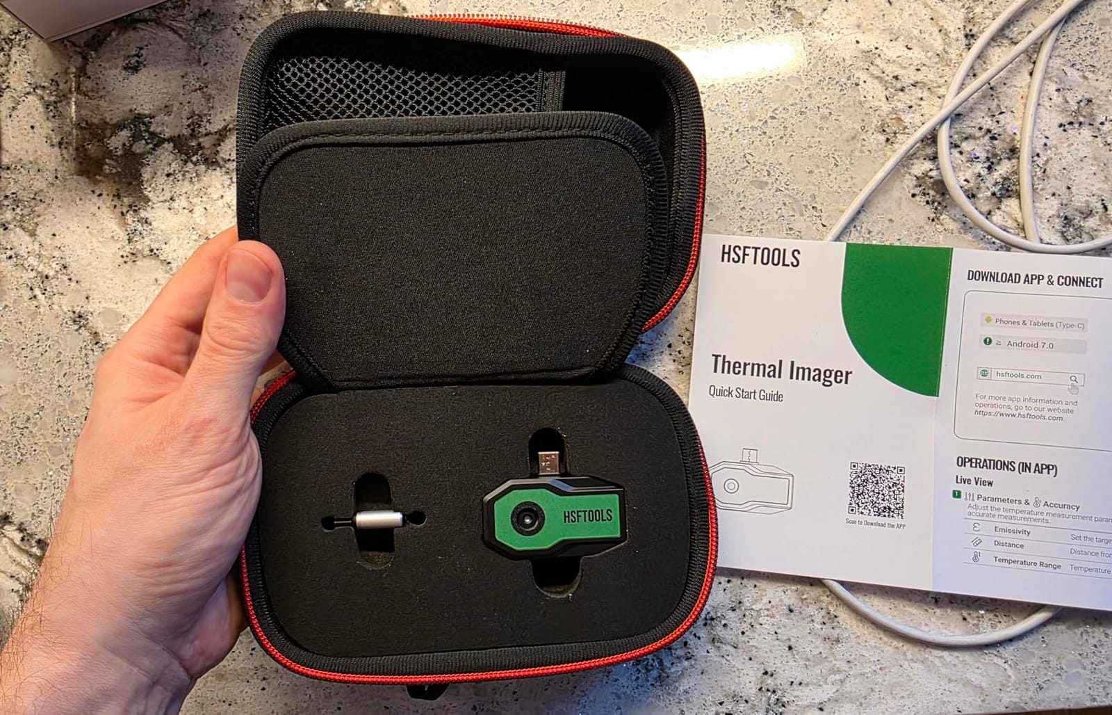 Finder S1 Thermal Camera for Android, 192x192 Super Resolution Thermal Imaging Camera,Thermal Imager for Android Phones and Tablets, 96x96 IR Resolution, Carrying Case,USB-C(not for iPhone) customer photo 2