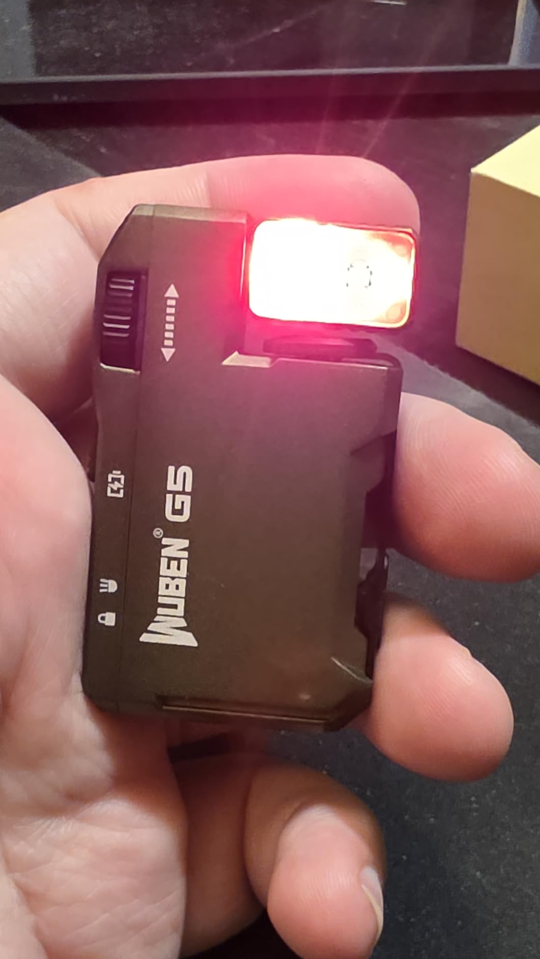 WUBEN G5 Rechargeable EDC Flashlight, Mini Flat Bright Small Flashlight | 400 Lumens Dual Light Source LED Flashlight with RGB, Magnetic Mini Bright Keychain Flashlight for Home, Camping, Emergencies customer photo 2