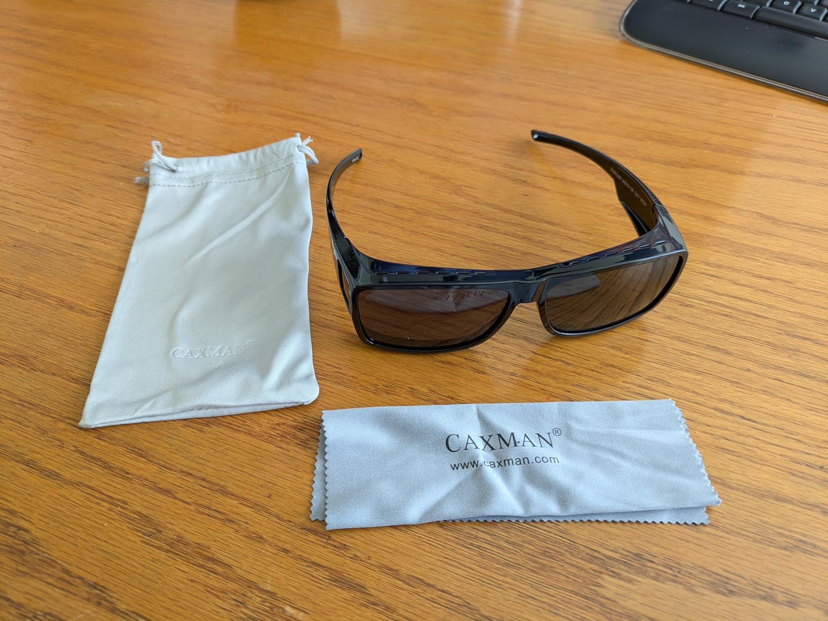 CAXMAN Polarized Sunglasses Fit Over Glasses w/Side Shields for Men Women customer photo 2