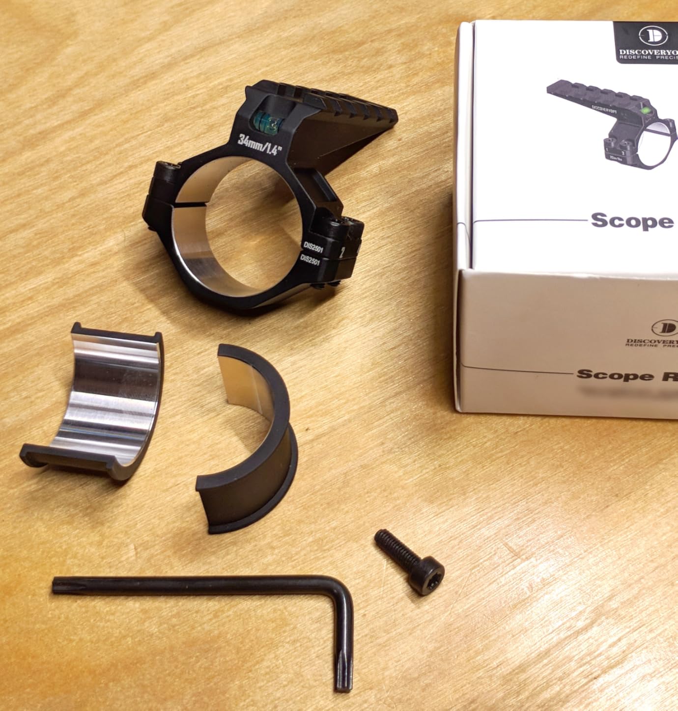 DISCOVERYOPT 30mm /34mm Scope Ring Adaptor with Picatinny Rail and with Bubble Level, Precision Alignment Tool customer photo 1