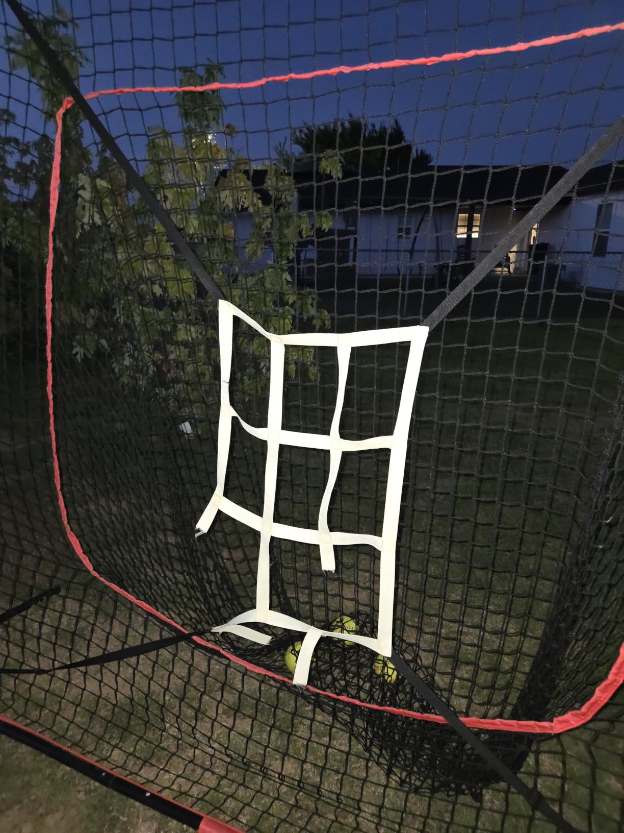 7×7FT Baseball net, Pitching net with Strike Zone Target, Baseball&Softball Practice net with Sturdy Bow Frame and Stable Base,Portable Practice net for All Ages and All Skilled Levels customer photo 1