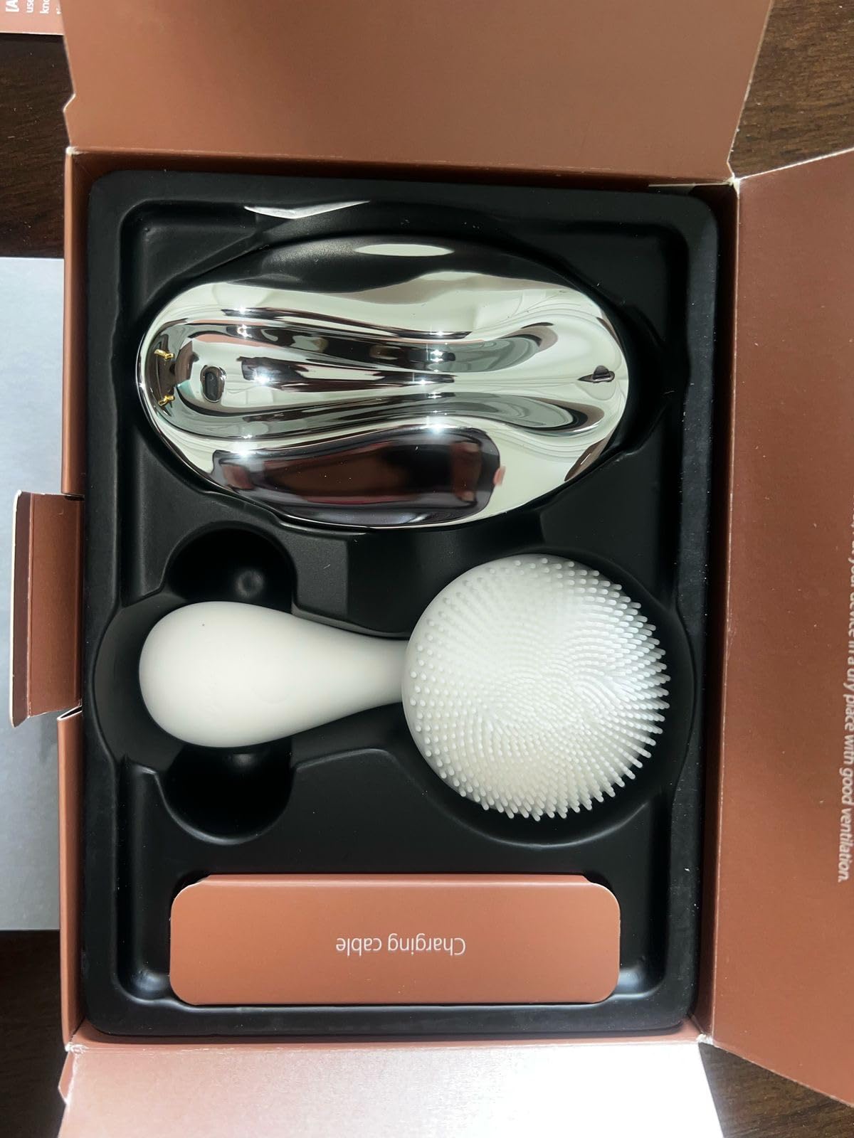 Ccigedy Face Scrubber, Electric Facial Cleansing Brush (Black) customer photo 2