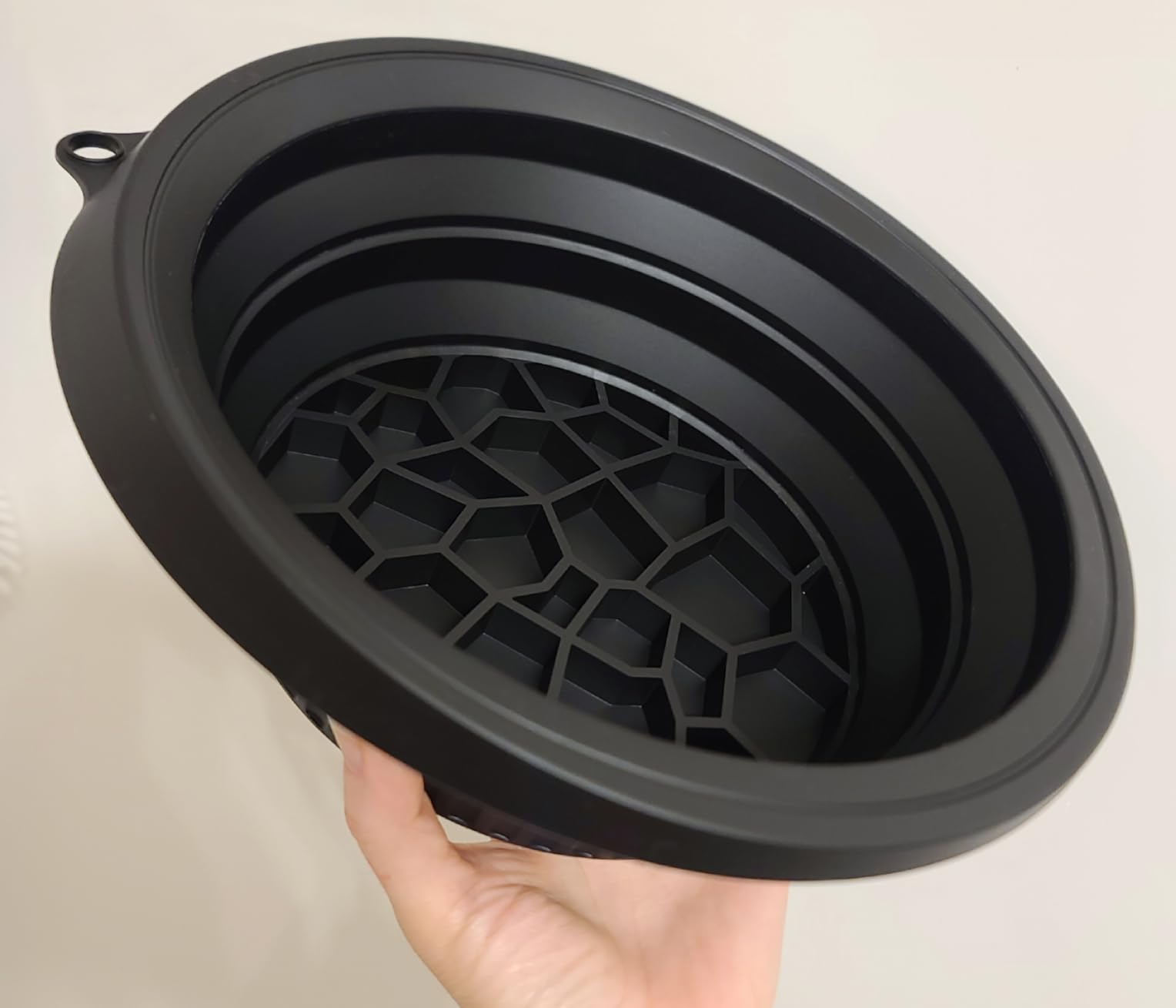 Face Ice Bath Bowl with Built-In Ice Tray,Collapsible Silicone,Black customer photo 2