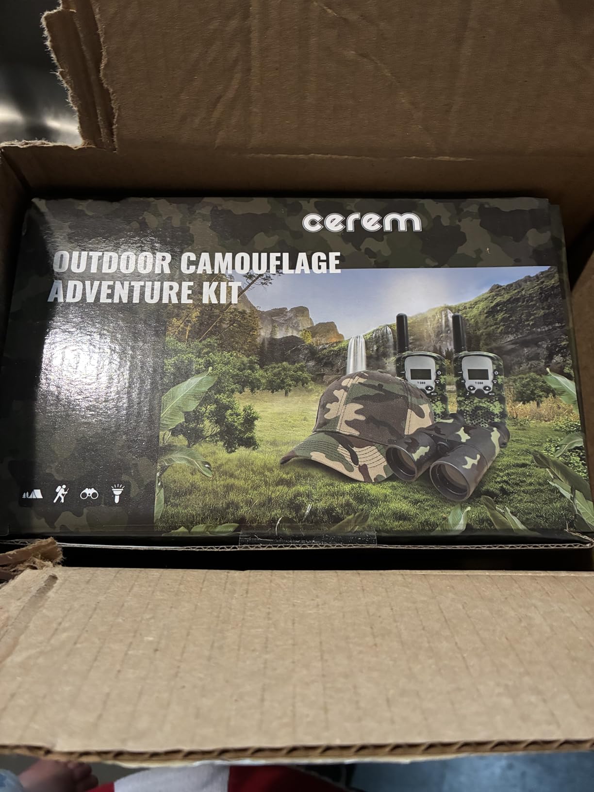 Kids Explorer Kit with Binoculars & Walkie Talkies - Outdoor Camping Gear | 10-piece set with compass, LED flashlight, whistle, backpack & more for nature exploration, camping and outdoor adventures customer photo 1