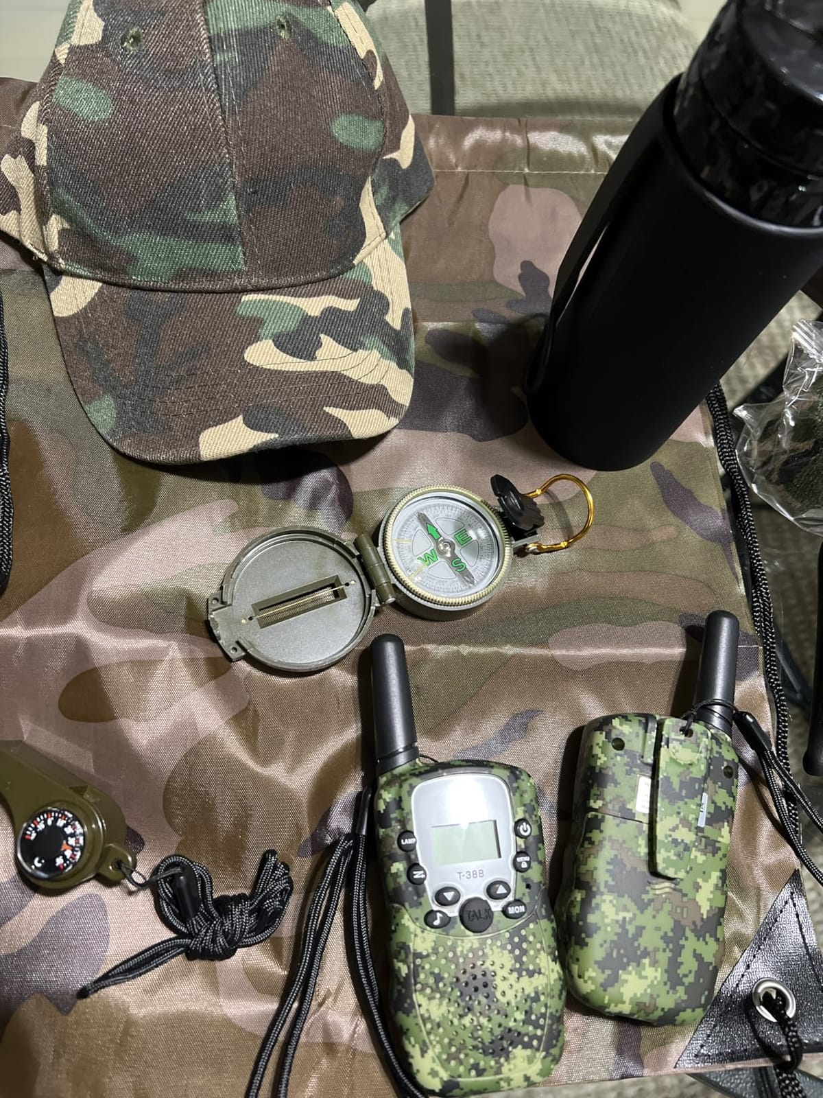 Kids Explorer Kit with Binoculars & Walkie Talkies - Outdoor Camping Gear | 10-piece set with compass, LED flashlight, whistle, backpack & more for nature exploration, camping and outdoor adventures customer photo 2