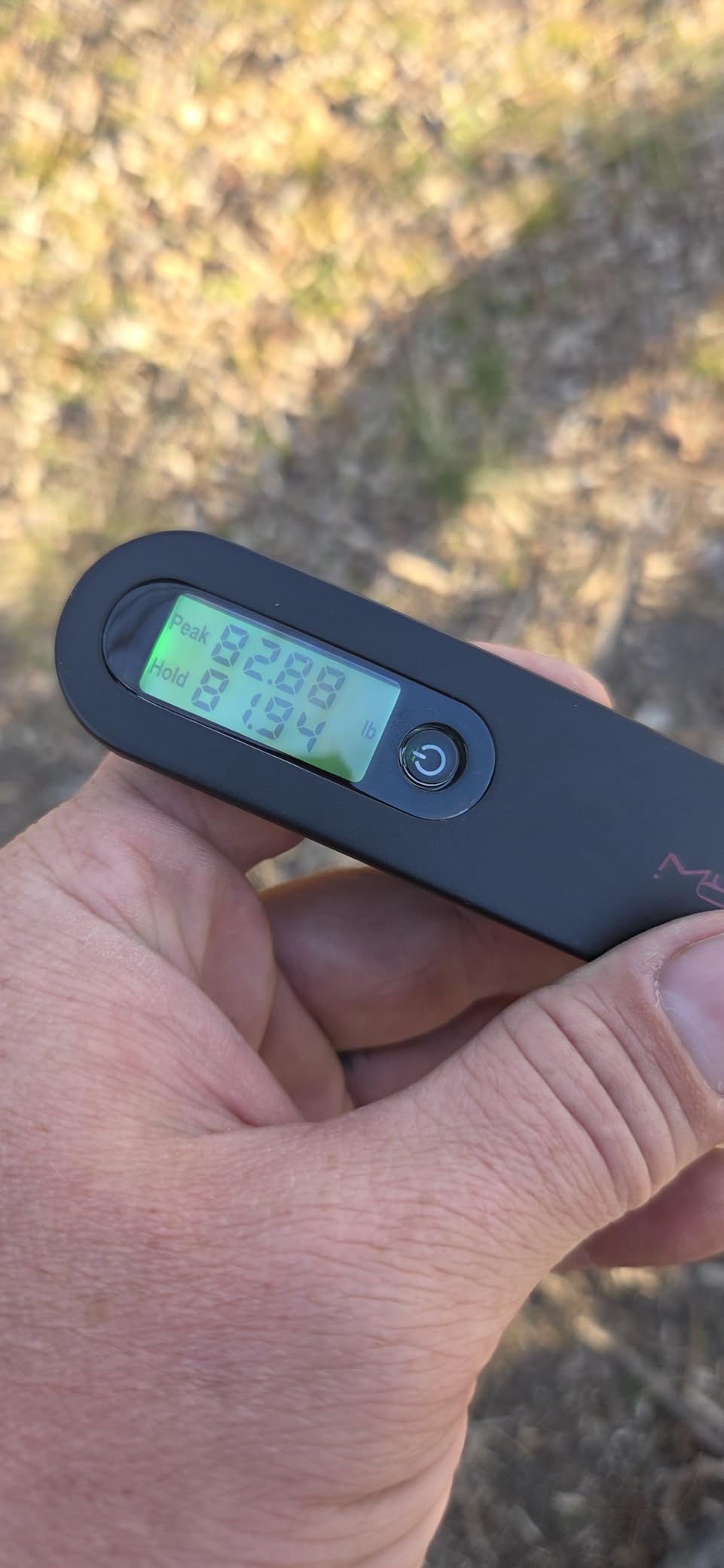 Archery Bow Scale is Used to Draw a Peak Weight of 110 pounds. LED Display Screen Provides Clear Display, Bow Scale with Peak/Hold Function, Measurement Unit (lb/g) customer photo 2