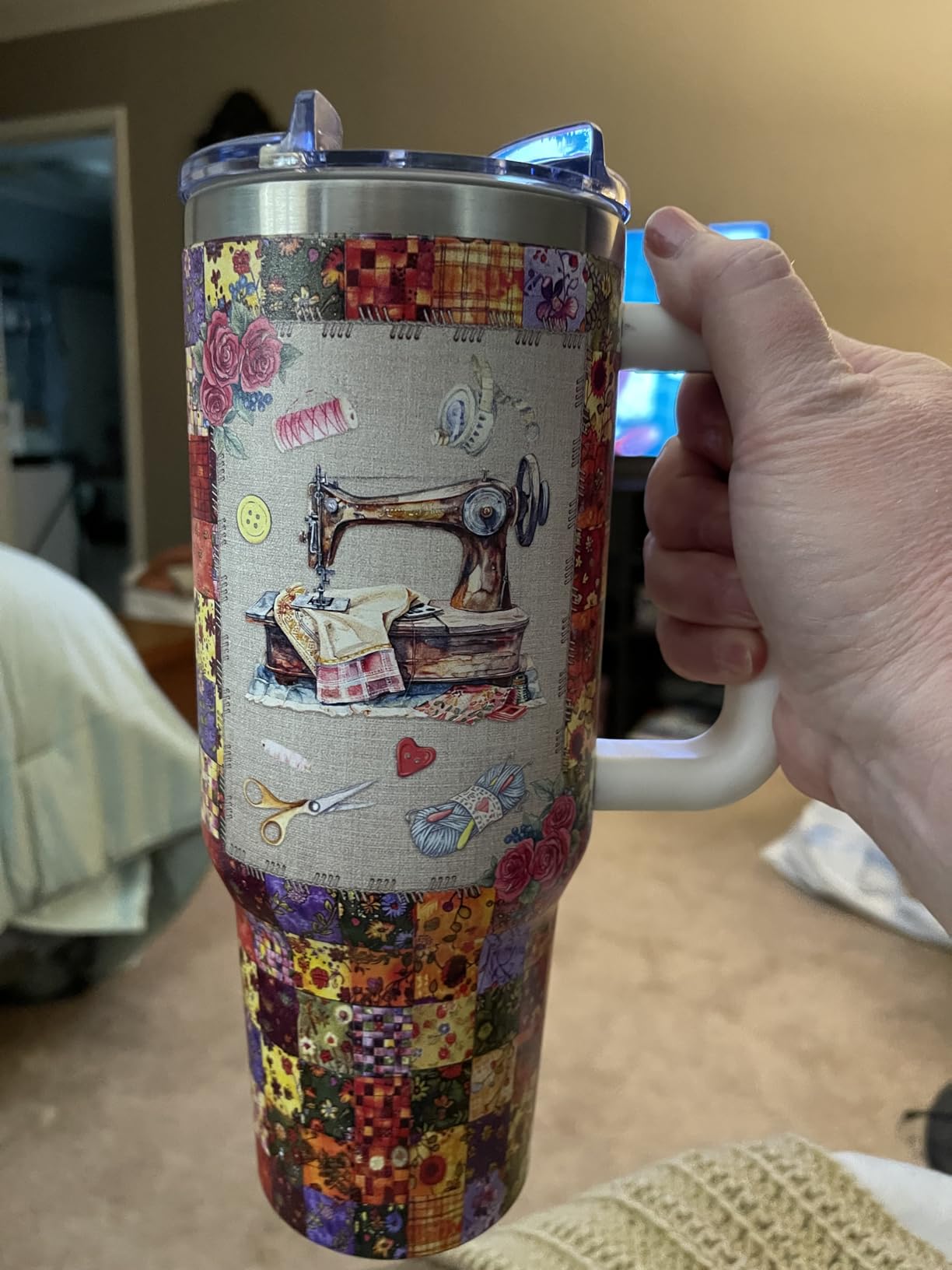 Photographer Gifts for Women Men Tumbler with Handle Straws 40oz Photography Lovers Camera Lens Coffee Cup Mugs, Cool Photographers Birthday Christmas Gift customer photo 2