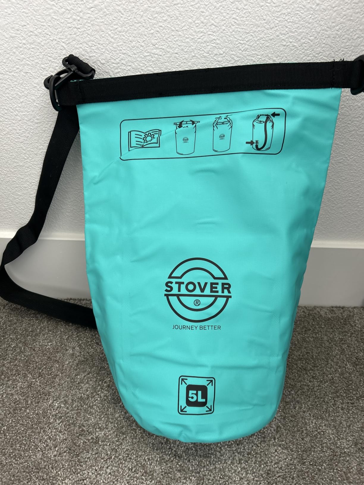 STOVER 5/10/25/30/40L Waterproof Dry Backpack & Phone Case- Large Floating Dry Bag for Kayaking, Travel, Hiking, Fishing, Camping, Motorcycles & Beach, Heavy-Duty Roll Top Men/Women (Teal) customer photo 2