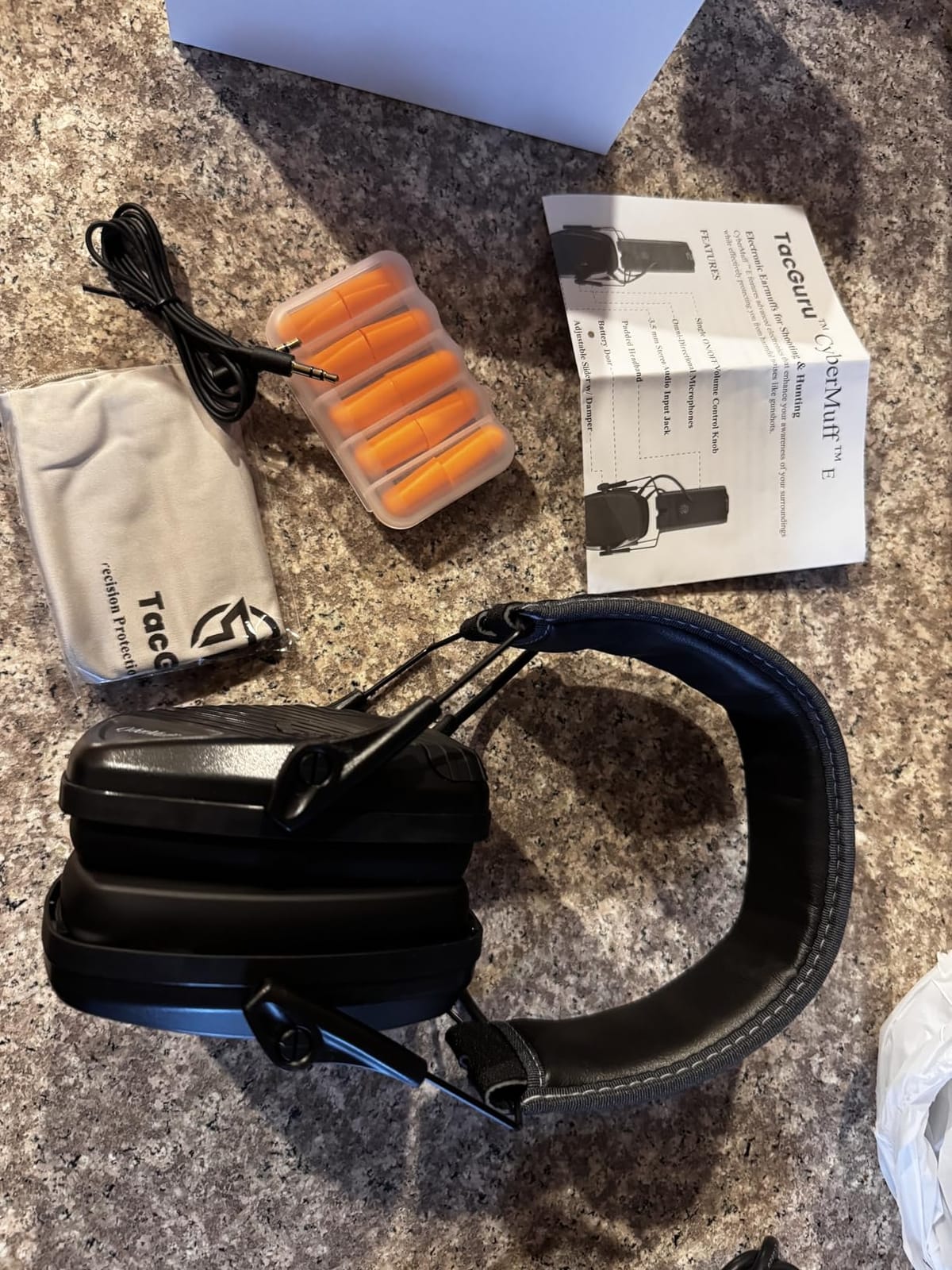 CyberMuff E - Electronic Shooting Ear Protection Earmuffs, NRR 24dB, Memory Foam Ear Cushion, Padded Headband, Compact Folding Design customer photo 1