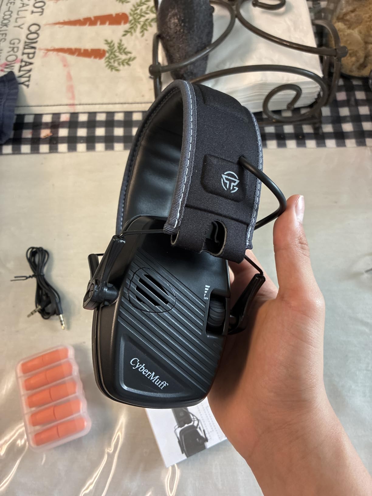 CyberMuff E - Electronic Shooting Ear Protection Earmuffs, NRR 24dB, Memory Foam Ear Cushion, Padded Headband, Compact Folding Design customer photo 2