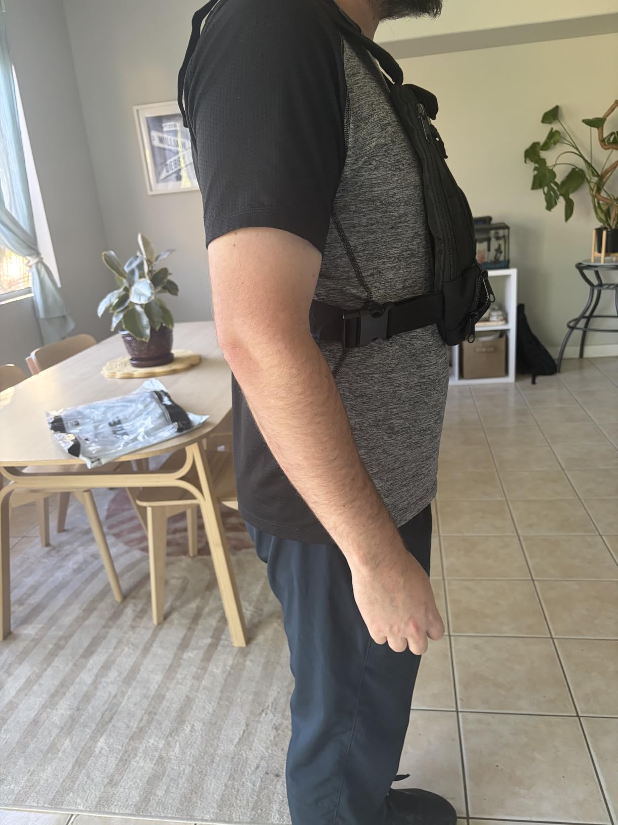 Elite Sports Running Vest w/Phone Holder, Gun Holster for Men/Women, Reflective Lightweight Chest Pack w/Touch Friendly Phone Sleeve, Camera Pocket - Chest Rig for Hiking, Trail, Marathon, Camping customer photo 2